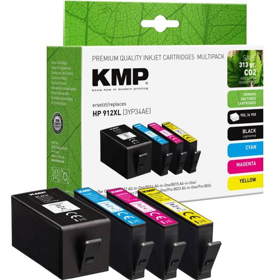 Obrázok pre KMP 1765,4005 inkoustová náplň 4 kusů Kompatibilní Vysoká (XL) výtěžnost Azurová, Černá, Žlutá, Purpurová