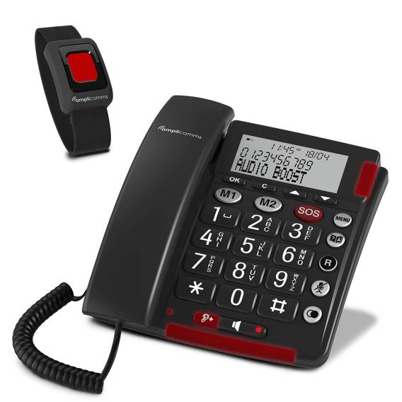 Obrázok pre amplicomms BigTel 50 Alarm Plus Analogový telefon Identifikace volajícího Tmavě šedá