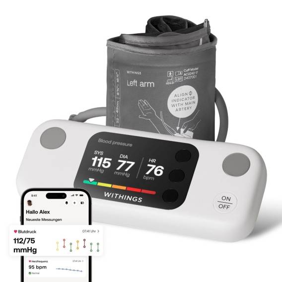 Obrázok pre Withings WPM07-08-ALL-INT přístroj na měření krevního tlaku Horní rameno Automatický 16 uživatel/ů