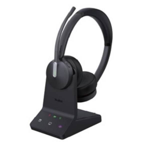 Obrázok pre Yealink WH64 Workstation Dual Headset Sluchátka s mikrofonem Kabelový a bezdrátový Přes hlavu Kancelář / call centrum USB typu C Bluetooth Nabíjecí podstavec Černá