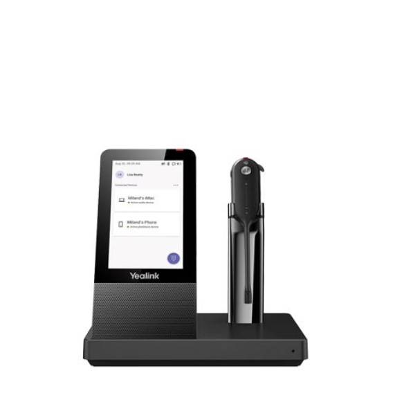 Obrázok pre Yealink WH67 UC Sluchátka s mikrofonem Bezdrátový Za ucho, Přes hlavu, Šňůra kolem krku Kancelář / call centrum Bluetooth Nabíjecí podstavec Černá