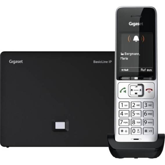 Obrázok pre Gigaset BasicLine IP + COMFORT 500HX DECT telefon Identifikace volajícího Černá, Stříbrná
