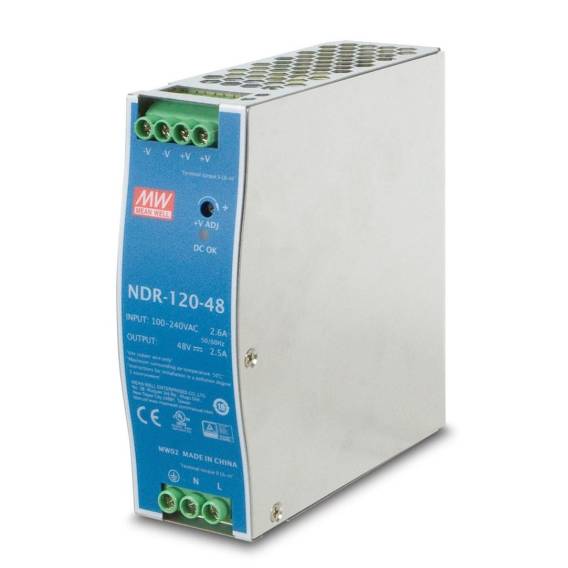 Obrázok pre PLANET PWR-120-48 napájecí zdroj 120 W Modrá, Šedá