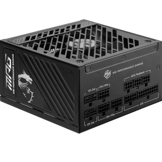 Obrázok pre MSI MPG A850GS PCIE5 napájecí zdroj 850 W 24-pin ATX ATX Černá