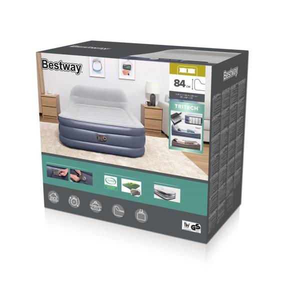 Obrázok pre Bestway 67923 / 23 vzduchová matrace Dvojitá matrace Šedá, Bílá Unisex
