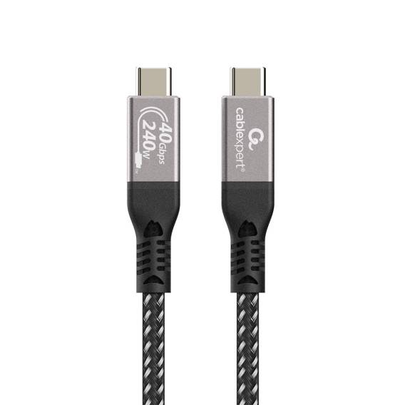 Obrázok pre Gembird CCBP-USB4-CMCM240-0.5M Prémiový nabíjecí a datový kabel USB4 typu C, 40 Gb/s, 240 W, 0.5 m
