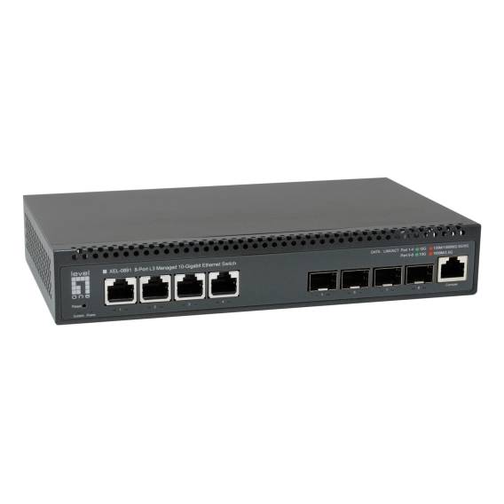 Obrázok pre LevelOne XEL-0891 Řízený L3 10G Ethernet (100/1000/10000) Desktop Šedá