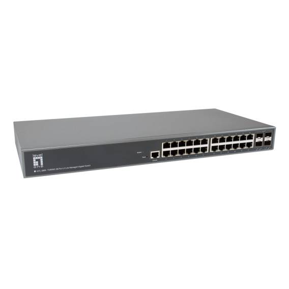 Obrázok pre LevelOne GTL-2885 síťový přepínač Řízený L3 Gigabit Ethernet (10/100/1000) Šedá