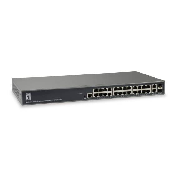 Obrázok pre LevelOne GEL-2681 síťový přepínač Řízený L3 Gigabit Ethernet (10/100/1000) Černá
