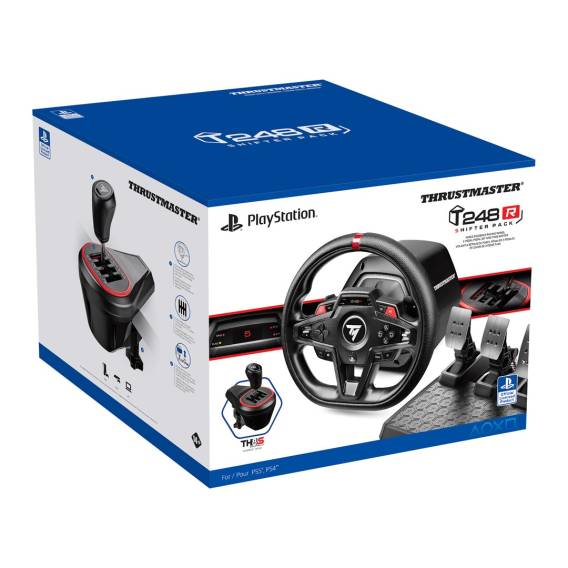 Obrázok pre Thrustmaster T248R Shifter Pack Černá USB Volant + pedály + řadicí páka Analogový/digitální PlayStation 5, PC