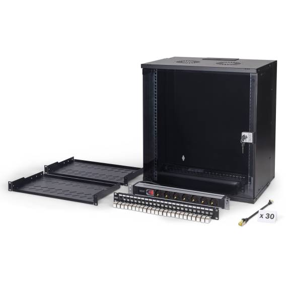 Obrázok pre Digitus DN-49207-SET rack 12U Nástěnný regál Černá