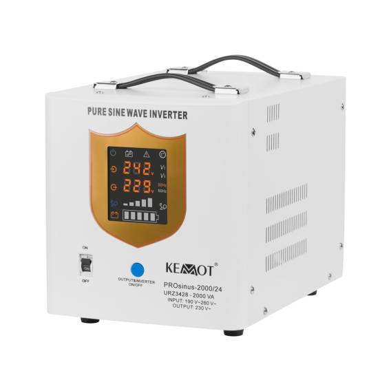 Obrázok pre Uninterruptible power supply KEMOT PROsinus-2000/24 converter with pure sine wave and charging function 24V 230V 2000VA/1400W