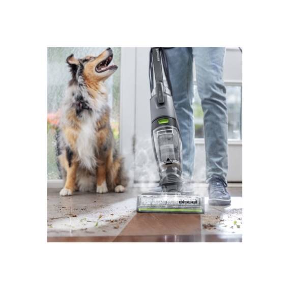 Obrázok pre Bissell CrossWave Hydrosteam Pet Pro Vertikální AC Suché a mokré Bezsáčkové 0 l 1100 W Černá, Stříbrná