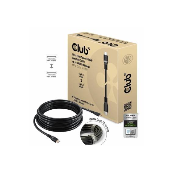 Obrázok pre CLUB3D CAC-1378 HDMI kabel 7,5 m HDMI Typ A (standardní) Černá
