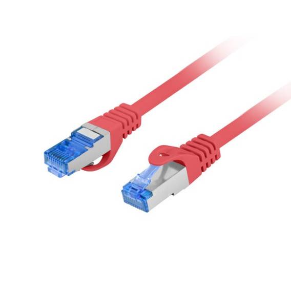 Obrázok pre LANBERG PATCHCORD S/FTP CAT.6A 0,5M ČERVENÝ LSZH