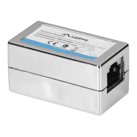 Obrázok pre Lanberg AD-RJ45-RJ45-OS6 kabelová redukce RJ-45 Stříbrná