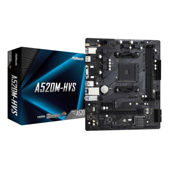Obrázok pre Asrock A520M-HVS AMD A520 Socket AM4 Micro ATX
