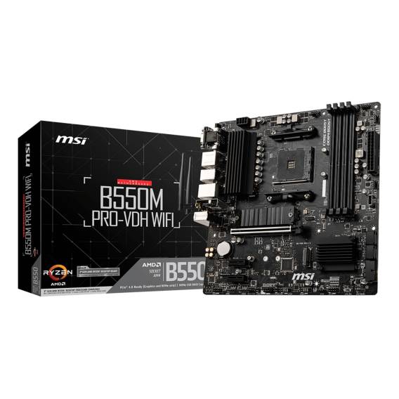 Obrázok pre MSI B550M PRO-VDH WIFI základní deska AMD B550 Socket AM4 Micro ATX