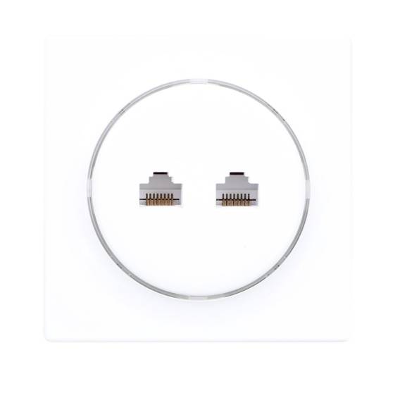 Obrázok pre Fibaro Walli N zásuvka 2 x RJ-45 Bílá