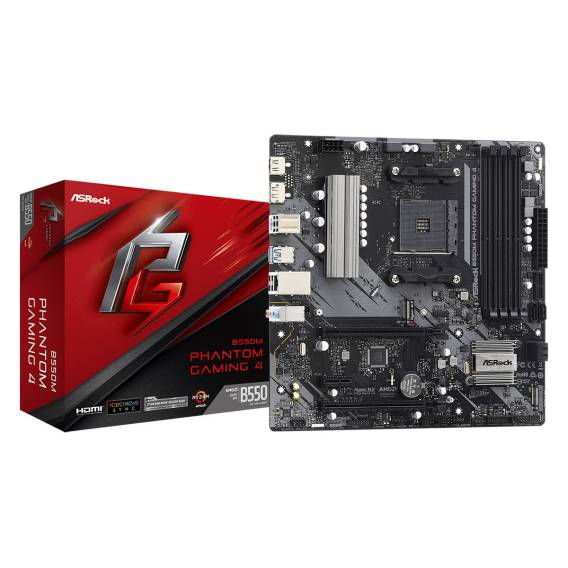 Obrázok pre Asrock B550M Phantom Gaming 4 Socket AM4 Micro ATX AMD B550