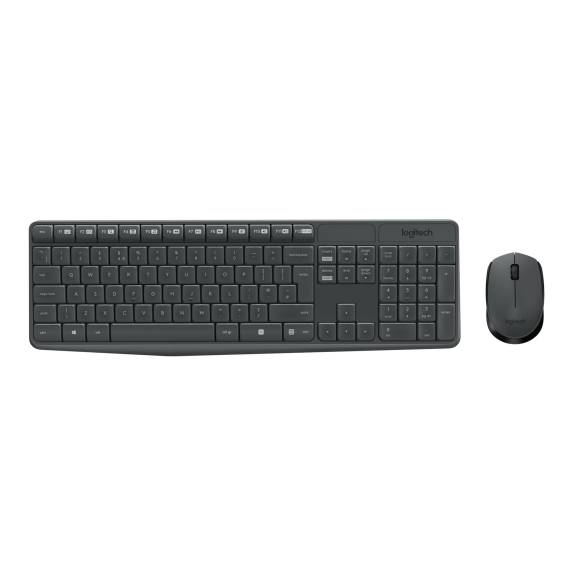 Obrázok pre Logitech MK235 klávesnice Obsahuje myš USB QWERTY US Mezinárodní Šedá