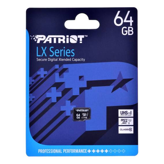Obrázok pre Patriot Memory PSF64GMDC10 64 GB MicroSDXC UHS-I Class 10 flash paměť