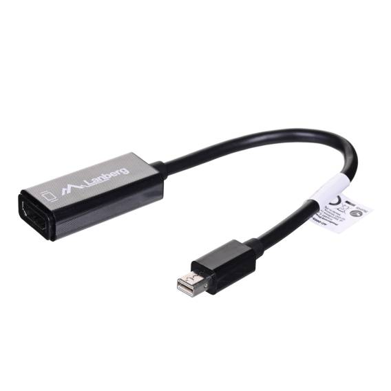 Obrázok pre Lanberg AD-0005-BK adaptér k video kabelům 0,2 m Mini DisplayPort HDMI Typ A (standardní) Černá