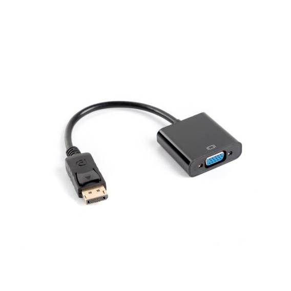 Obrázok pre Lanberg AD-0002-BK adaptér k video kabelům 0,2 m VGA (D-Sub) DisplayPort Černá