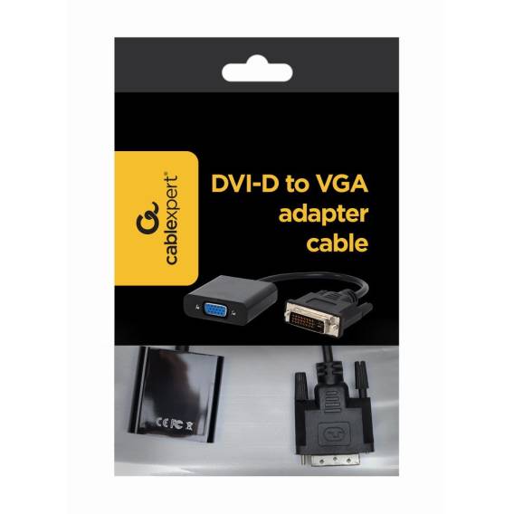 Obrázok pre Gembird A-DVID-VGAF-01 adaptér k video kabelům 0,2 m DVI-D VGA (D-Sub) Černá