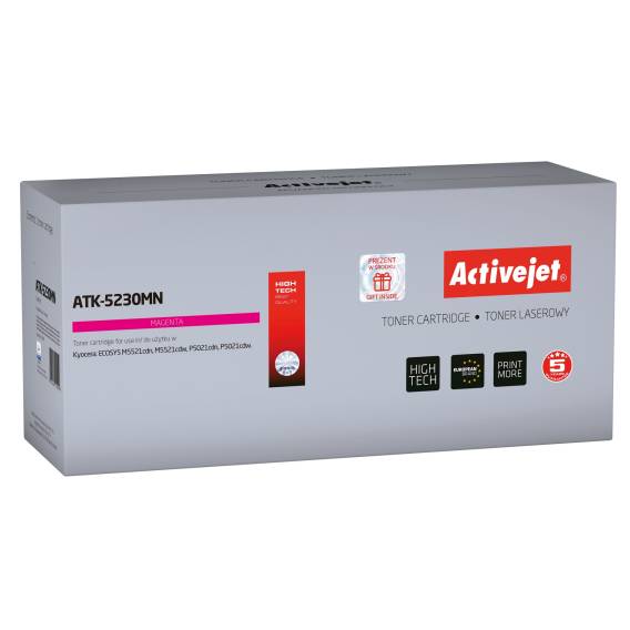 Obrázok pre Activejet Tonerová kazeta ATK-5230MN (náhradní kazeta Kyocera TK-5230M; Supreme; 2200 stran; červená)
