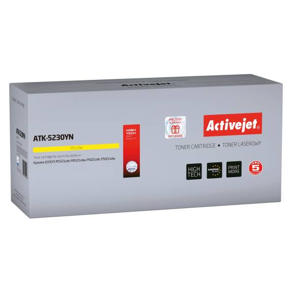 Obrázok pre Activejet tonerová kazeta ATK-5230YN (Kyocera náhradní TK-5230Y; Supreme; 2200 stran; žlutá)