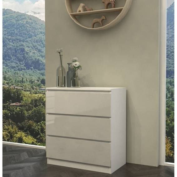 Obrázok pre Topeshop M3 BIEL POŁYSK komoda