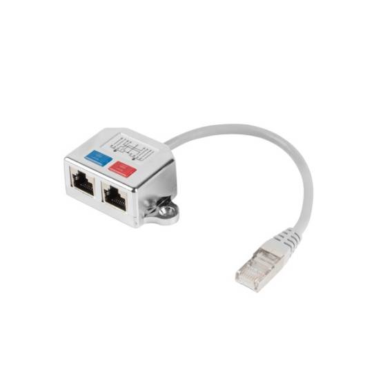 Obrázok pre Adaptér Lanberg lan rj45/2x rj45 ftp splitter ad-0026-s