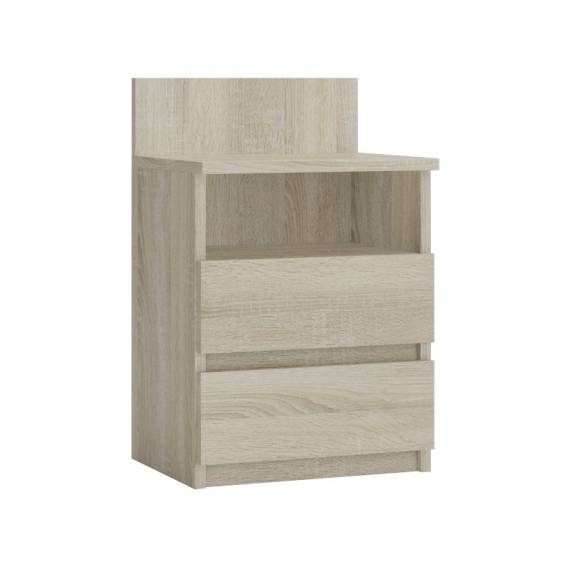 Obrázok pre Topeshop M1 SONOMA MAT noční stolek 2 zásuvka/zásuvek Dub