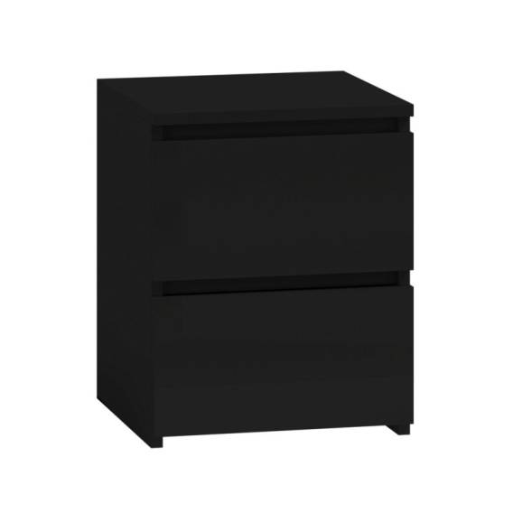 Obrázok pre Topeshop M2 CZERŃ noční stolek 2 zásuvka/zásuvek Černá