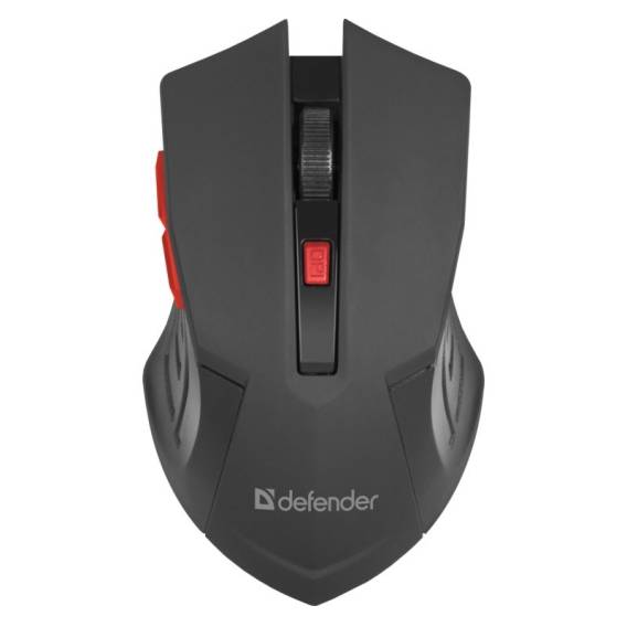 Obrázok pre DEFENDER MOUSE ACCURA MM-275 RF BLACK/RED OPTICAL 1600DPI 6P