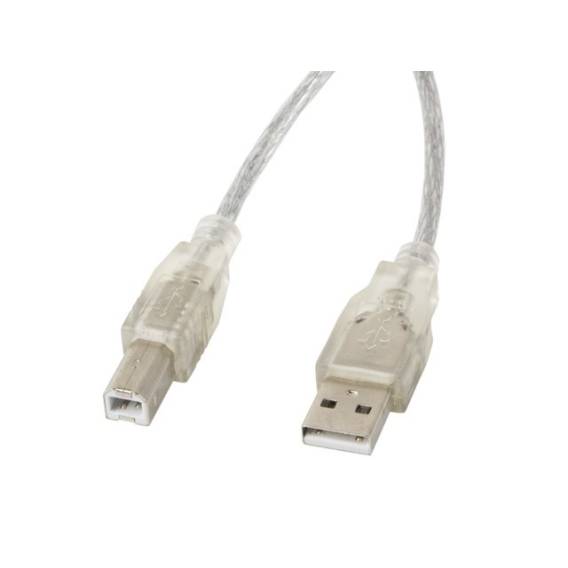Obrázok pre Lanberg CA-USBA-12CC-0018-TR USB kabel USB 2.0 1,8 m USB B Průhledná