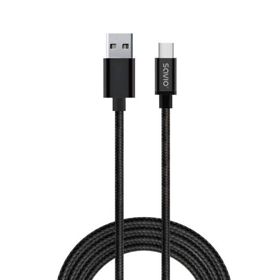 Obrázok pre Savio CL-129 USB kabel 2 m USB 2.0 USB A USB C Černá