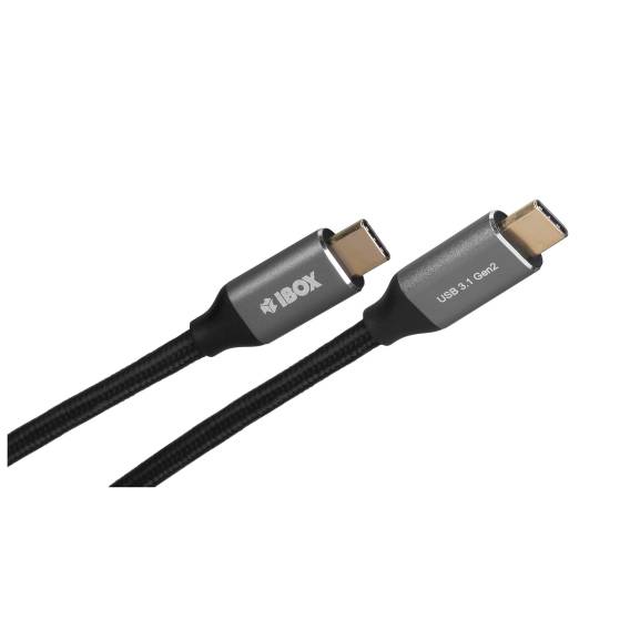 Obrázok pre I-BOX USB C/USB C, 1 m kabel USB 3.2 Gen 2 (3.1 Gen 2), černý