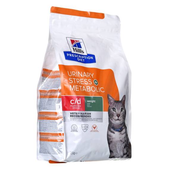 Obrázok pre HILL'S PD Feline Urinary Stress + Metabolic c/d - Suché krmivo pro kočky - 1,5 kg