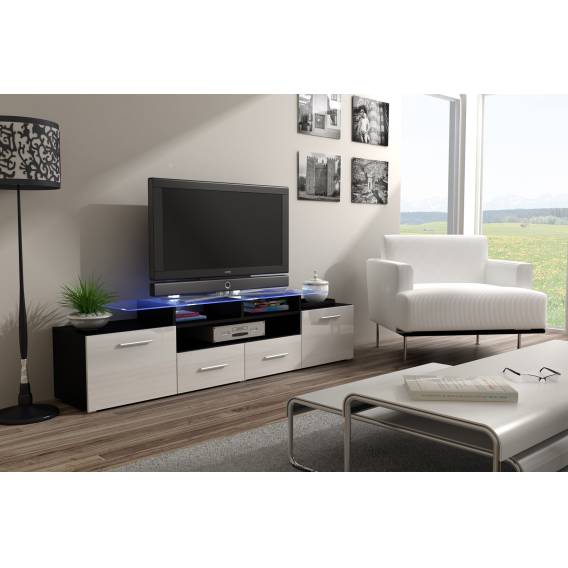 Obrázok pre Cama EVORA CZ/BI televizní stolek/nábytek k multimediálnímu vybavení 2 zásuvka/zásuvek