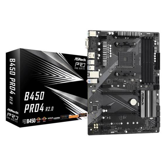 Obrázok pre Asrock B450 Pro4 R2.0 Socket AM4 ATX AMD B450