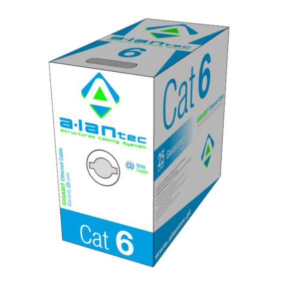 Obrázok pre A-LAN KIU6PVC305 síťový kabel Šedá 305 m Cat6 U/UTP (UTP)