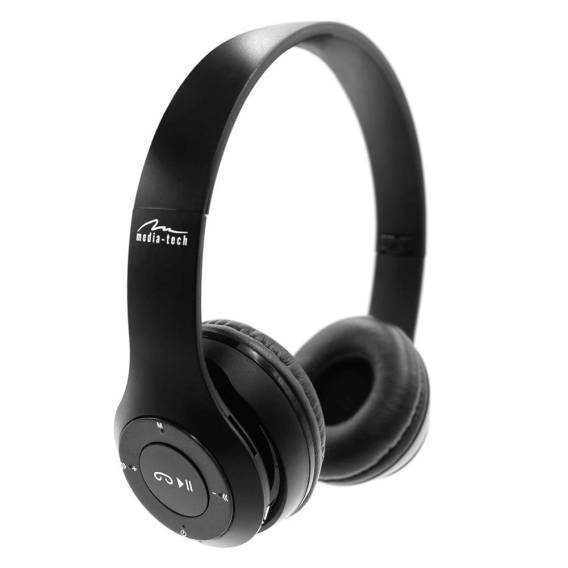 Obrázok pre MEDIA-TECH EPSILION BT MT3591 Bezdrátová sluchátka Bluetooth 4.2 Mikrofon Rádio FM Černá