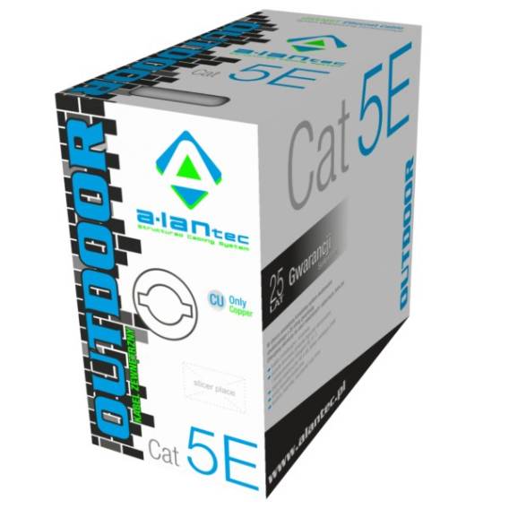 Obrázok pre A-LAN KIU5OUTZ305 síťový kabel Šedá 305 m Cat5e U/UTP (UTP)
