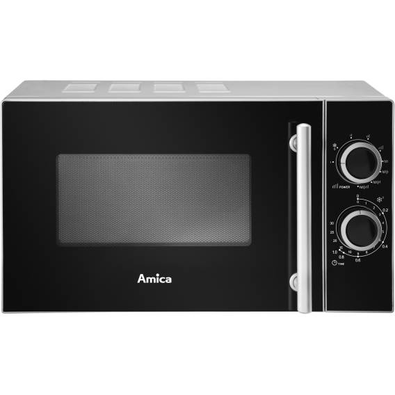 Obrázok pre Amica AMGF20M1GS mikrovlnná trouba Pracovní deska Mikrovlnná trouba s grilem 20 l 700 W Černá, Stříbrná