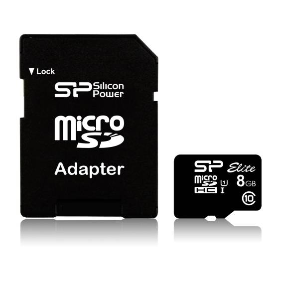 Obrázok pre Silicon Power Elite 8GB microSDHC UHS-I  paměť flash Třída 10