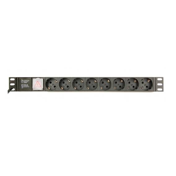 Obrázok pre Gembird EG-PDU-014-C14 napěťová distribuční jednotka (PDU) 8 AC zásuvky / AC zásuvek 1U Černá