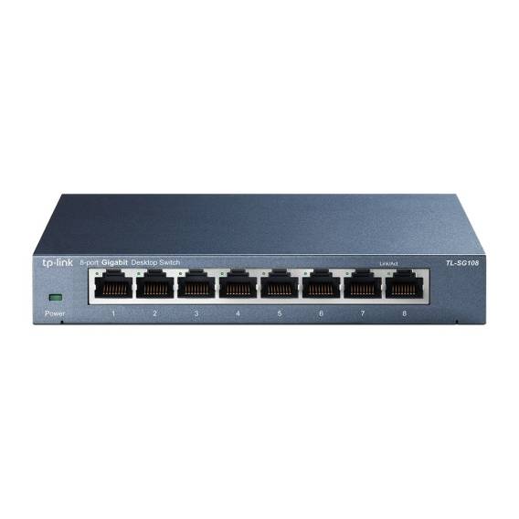 Obrázok pre TP-Link TL-SG108 Nespravované Gigabit Ethernet (10/100/1000) Černá