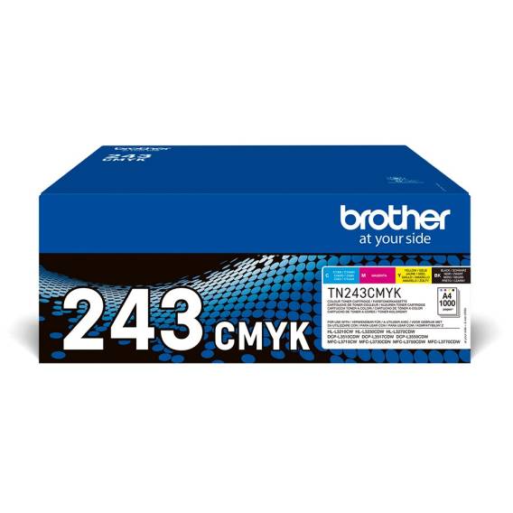 Obrázok pre Brother TN-243CMYK tonerová náplň 1 kusů Originální Černá, Azurová, Purpurová, Žlutá